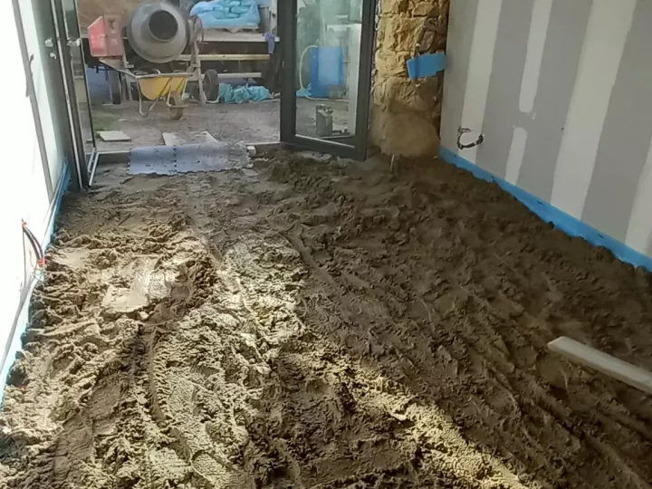 Rénovation annexe : préparation sol